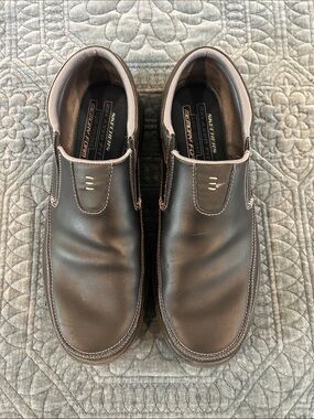 Skechers Men’s Black Slip-On Casual Loafers